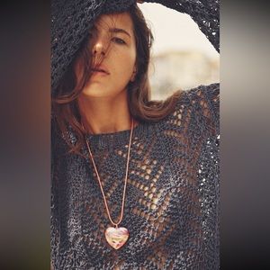 Zara Heart 🧡🧡🧡 Cord Necklace - NWT